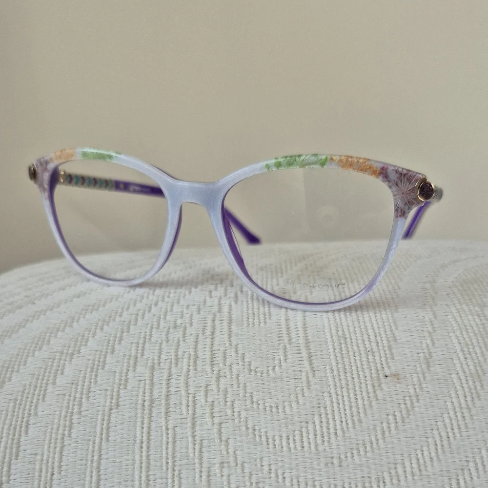Coco Song Eyeglasses CV172 Emotional Soul Col 4 White Floral 53/18/140 NEW+Case